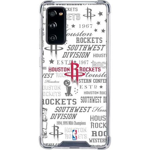 NBA Houston Rockets Historic Blast Galaxy S20 FE Clear Case